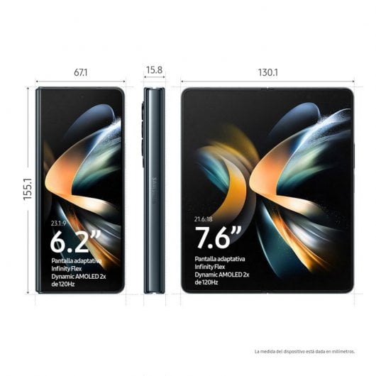 Samsung Galaxy Z Fold4 5G 12GB/512GB 7.6''/6.2'' Verde + Carregador de Parede 25W