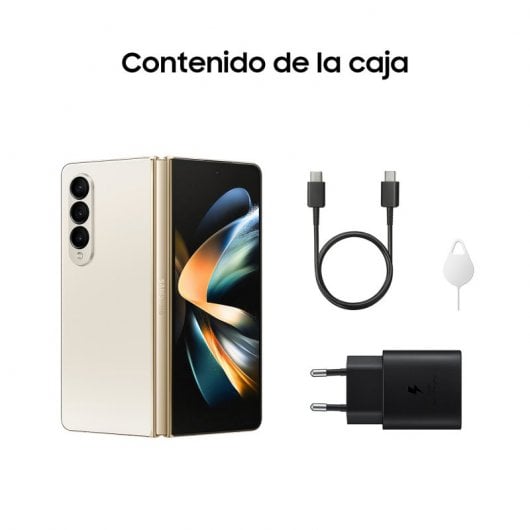 Samsung Galaxy Z Fold4 12/512GB Beige Libre + Cargador de Pared 25W