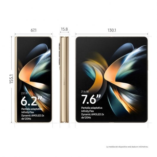 Samsung Galaxy Z Fold4 12/512GB Beige Libre + Cargador de Pared 25W