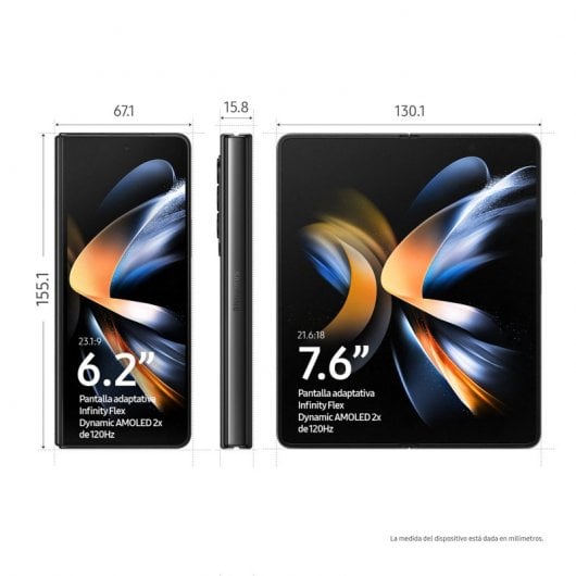 Samsung Galaxy Z Fold4 12/256GB Negro Libre + Cargador de Pared 25W