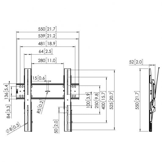 Vogel's PFW 6410 Soporte de Pared para TV 46-65" VESA 400x400 Máx. 75Kg