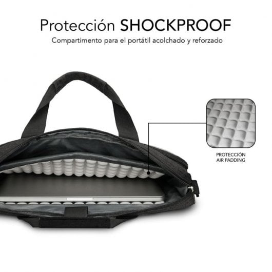 Pasta para laptop Subblim até 14" cinza escuro