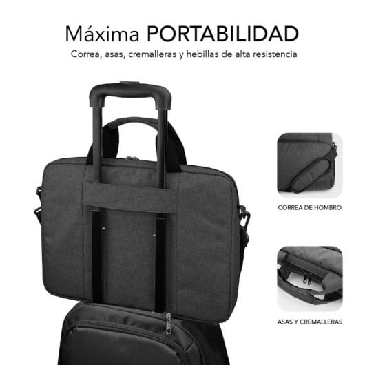 Pasta para laptop Subblim até 14" cinza escuro