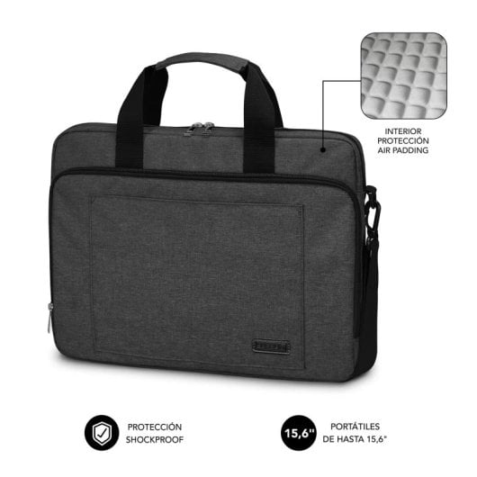 Subblim Air Padding Laptop Bag Maletín para Portátil 15.6" Gris Oscuro