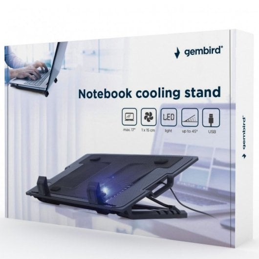 Gembird NBS-1F17T-01 Base di raffreddamento per laptop fino a 17"