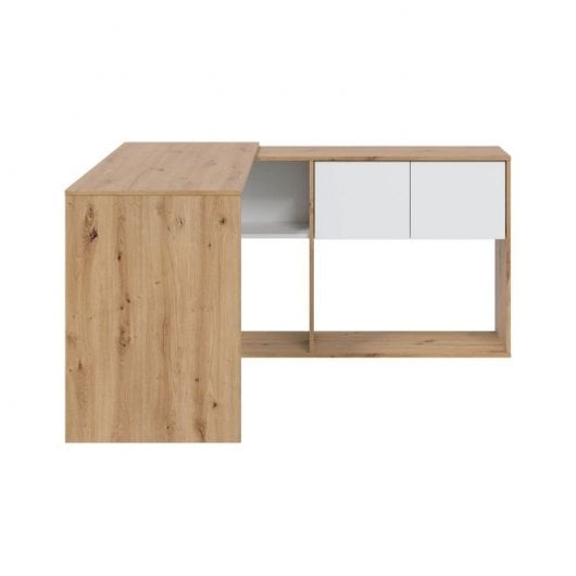 Escritorio-estanteria Duo 100 Blanco Artik -roble Nodi