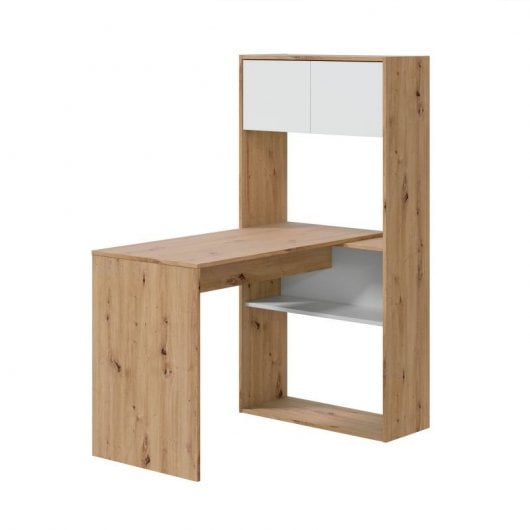 Escritorio-estanteria Duo 100 Blanco Artik -roble Nodi