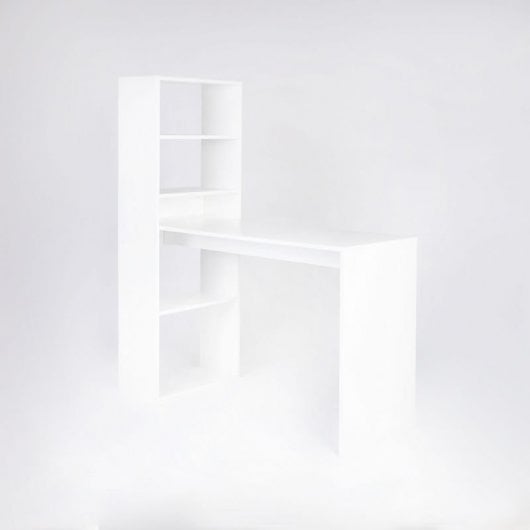 Mesa De Estudio-estantería Qanik Blanco