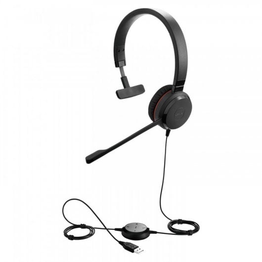 Jabra Evolve 20SE UC Monaurales USB-A-Headset für Büro, Schwarz