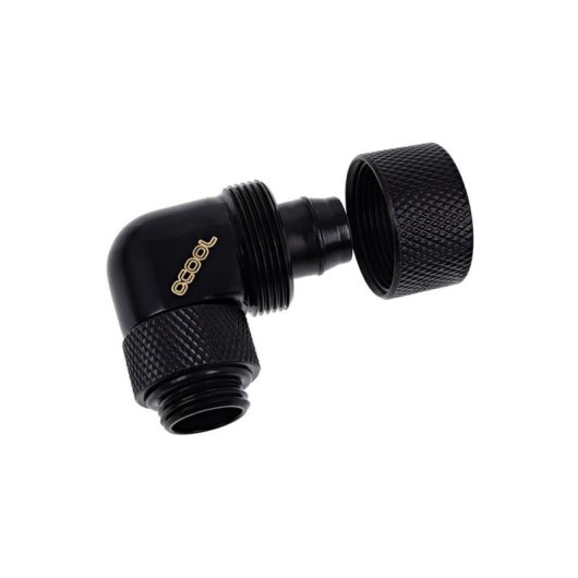 Raccord rotatif Alphacool G1/4 16/10mm 90° noir intense