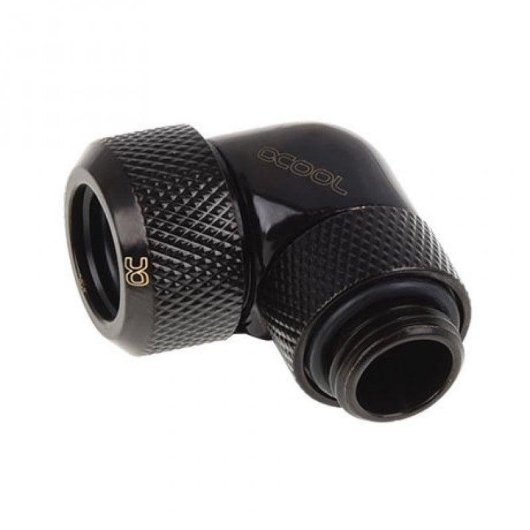 Racor Alphacool Eiszapfen 90° giratório preto 3mm G1/4 compatível tubos 13mm