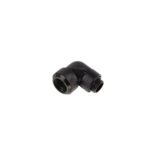 Racor Alphacool Eiszapfen 90° giratório preto 3mm G1/4 compatível tubos 13mm