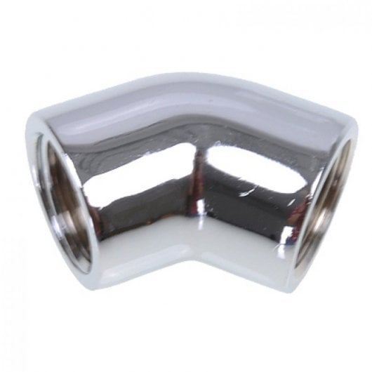 Alphacool HF Connecteur en L 45º G1/4 Filetage interne vers G1/4 Filetage interne Chrome