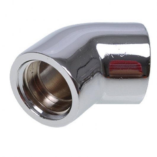 Alphacool HF Connecteur en L 45º G1/4 Filetage interne vers G1/4 Filetage interne Chrome