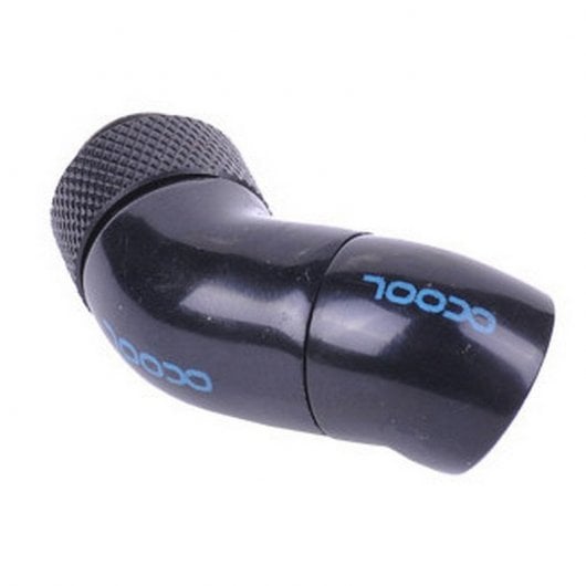 Alphacool Adaptateur Double Angle Rotatif à 45º Filetage Externe G1/4" vers Filetage Interne G1/4" Noir
