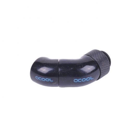 Alphacool Adaptateur Double Angle Rotatif à 45º Filetage Externe G1/4" vers Filetage Interne G1/4" Noir
