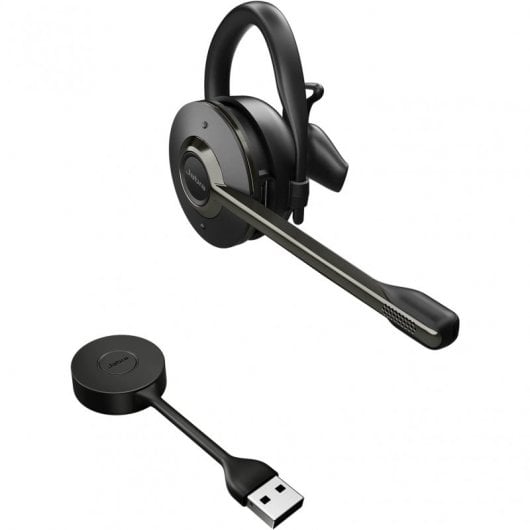 Jabra Engage 55 UC optimiertes kabelloses USB-DECT-Headset für Büro, Schwarz/Titan