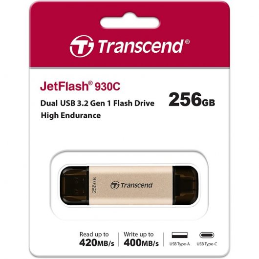 Transcend JetFlash 930C 256GB USB 3.2/USB-C Oro