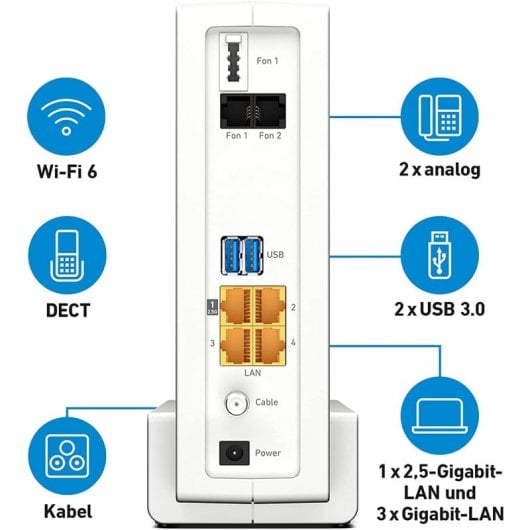 AVM Fritz! Box 6690 Cable Router WiFi Dual Band 4800Mbps