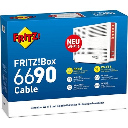 AVM Fritz! Box 6690 Cable Router WiFi Dual Band 4800Mbps