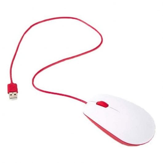 Raspberry Pi SC0165 Rato Ótico Ambidestro USB Branco/Vermelho
