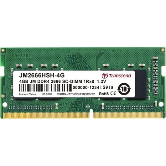 Transcend JetRam DDR4 SO-DIMM 2666 MHz 4 GB CL19