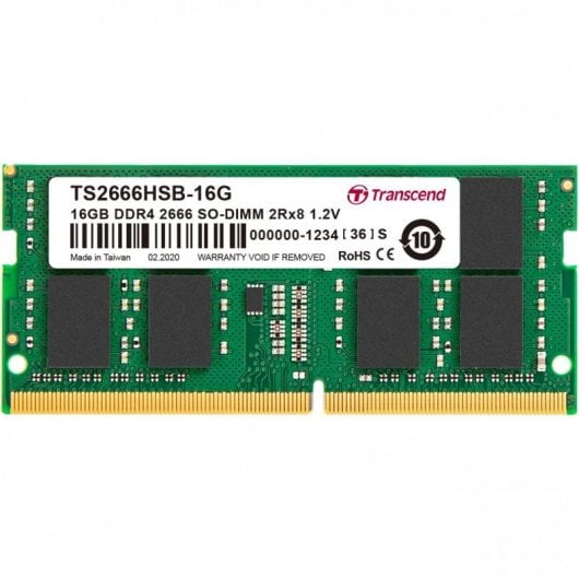 Transced SO-DIMM DDR4 2666 MHz 16 GB 2x8 GB CL19