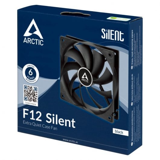 Ventilateur supplémentaire Arctic F12 Silent 120mm 800RPM noir ultra-silencieux