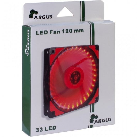 Ventola Inter-Tech L-12025 LED da 120 mm Rossa