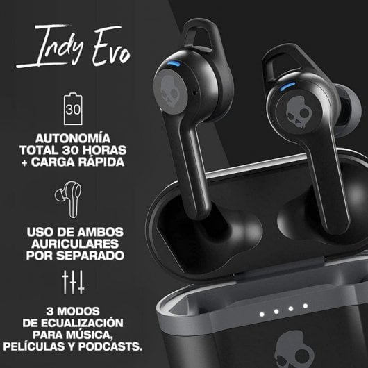 Skullcandy Indy Evo Auriculares Bluetooth Pretos