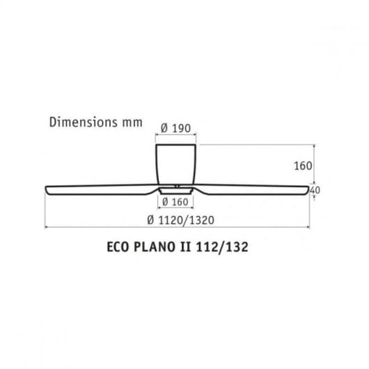 Ventilator CasaFan Eco Plano II 132 cm DC Motor Fernbedienung Weiß