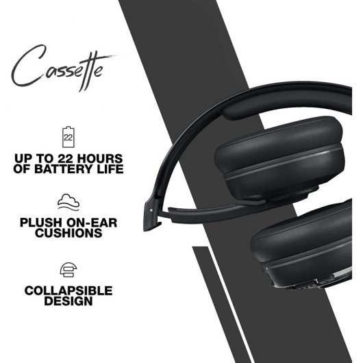 Skullcandy Cassette Auscultadores Bluetooth Dobráveis Pretos