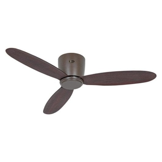 Ventilatore da soffitto CasaFan Eco Plano II BZ-NB 13W Bronzo Noce con luce e telecomando