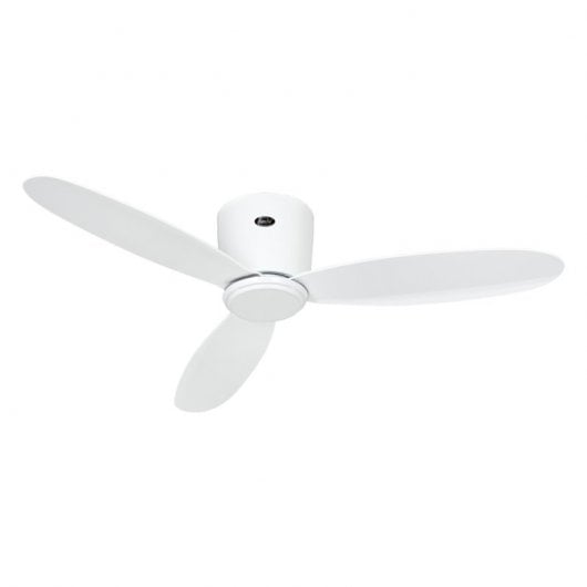 CasaFan Eco Plano II WE-WE Deckenventilator mit Motor, Licht und Steuerung, 13 W, Weiß
