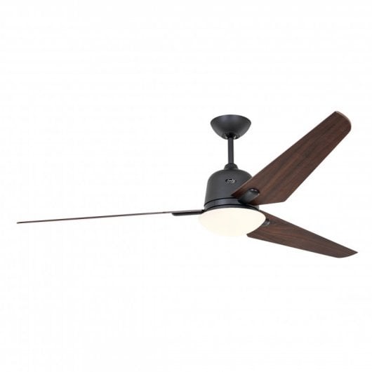 CasaFan Eco Aviatos 162 BG-NB Deckenventilator mit Gleichstrommotor, Licht und Steuerung, 24 W, Walnuss/Basaltgrau