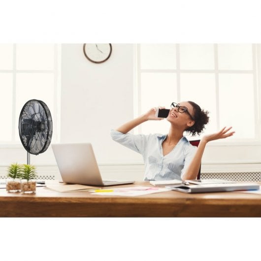 CasaFan Airos Eco Silent SW Standventilator mit Steuerung 90 W Schwarz