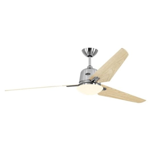 Ventilator CasaFan Eco Aviatos 162 Cromo Satinado/Arce mit Licht und Fernbedienung