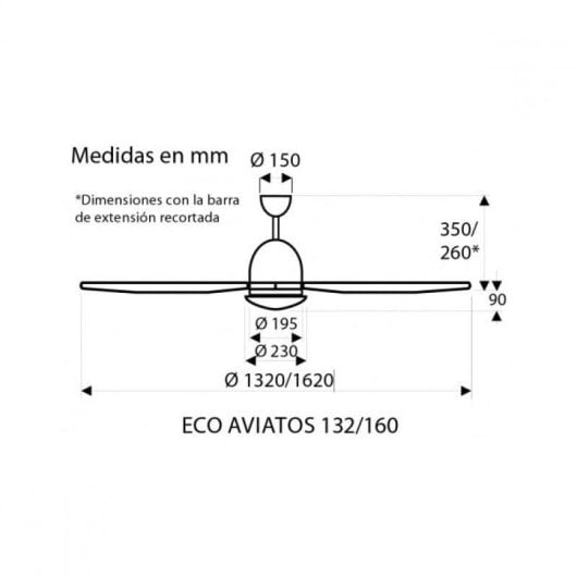 Deckenventilator CasaFan Eco Aviatos 162 mit Licht Fernbedienung 24W Chrom/Nuss