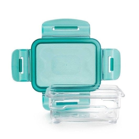 Récipient hermétique Ibili Perfect Tritan 0.2L rectangulaire turquoise