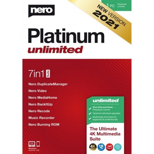 Nero Platinum Unlimited 1PC Descarga Digital