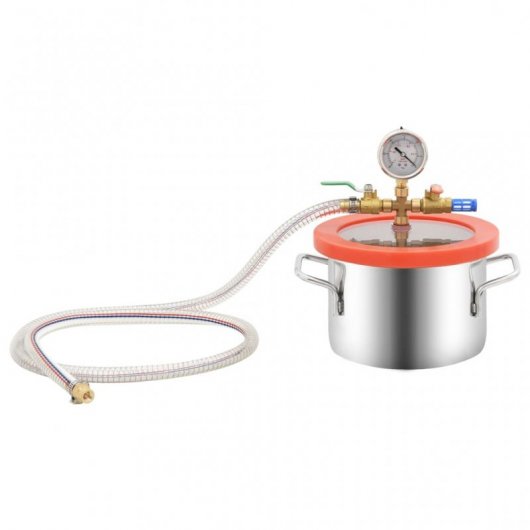 Vidaxl Cámara De Vacío Con Bomba De Una Etapa 3,7 L