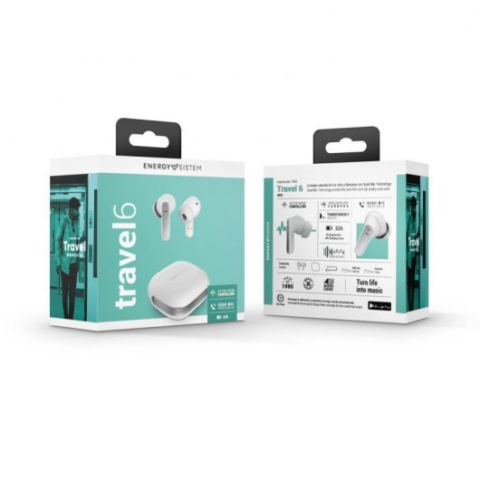 Casque Bluetooth Energy Sistem Travel 6 ANC Blanc
