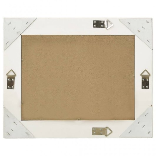 Vidaxl Espejo De Pared Estilo Barroco Blanco 50x40 Cm