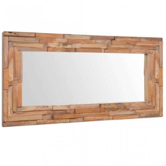 Vidaxl Espejo Decorativo De Teca 120x60 Cm Rectangular