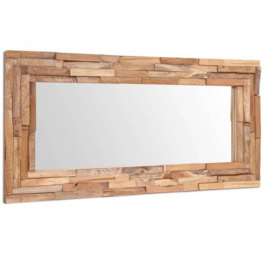 Vidaxl Espejo Decorativo De Teca 120x60 Cm Rectangular