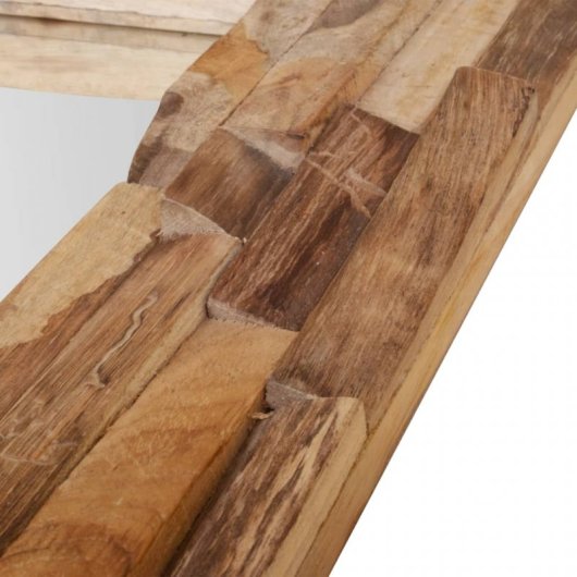 Vidaxl Espejo Decorativo De Teca 120x60 Cm Rectangular