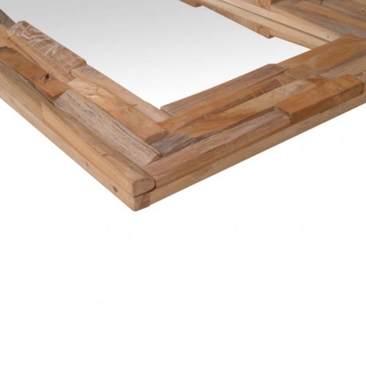 Vidaxl Espejo Decorativo De Teca 120x60 Cm Rectangular