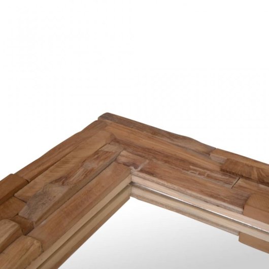 Vidaxl Espejo Decorativo De Teca 120x60 Cm Rectangular