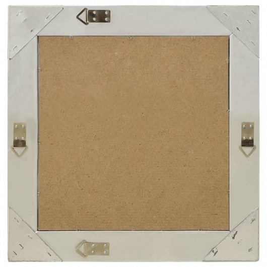 Vidaxl Espejo De Pared Estilo Barroco Plateado 50x50 Cm