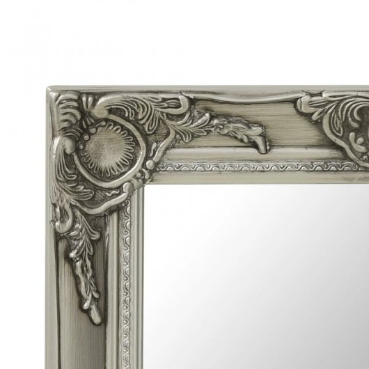 Vidaxl Espejo De Pared Estilo Barroco Plateado 50x50 Cm